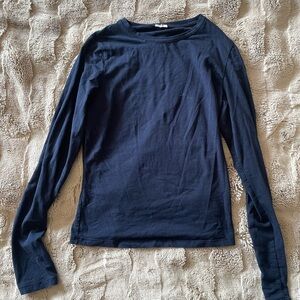 GARAGE Long-Sleeve Navy Tee